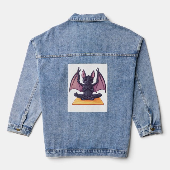 Bat Yoga Flow Denim Jacket (Back)