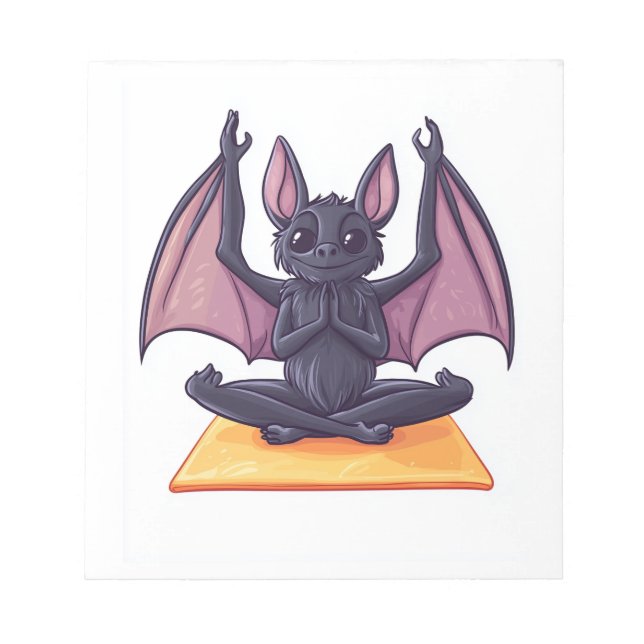 Bat Yoga Flow Notepad (Front)