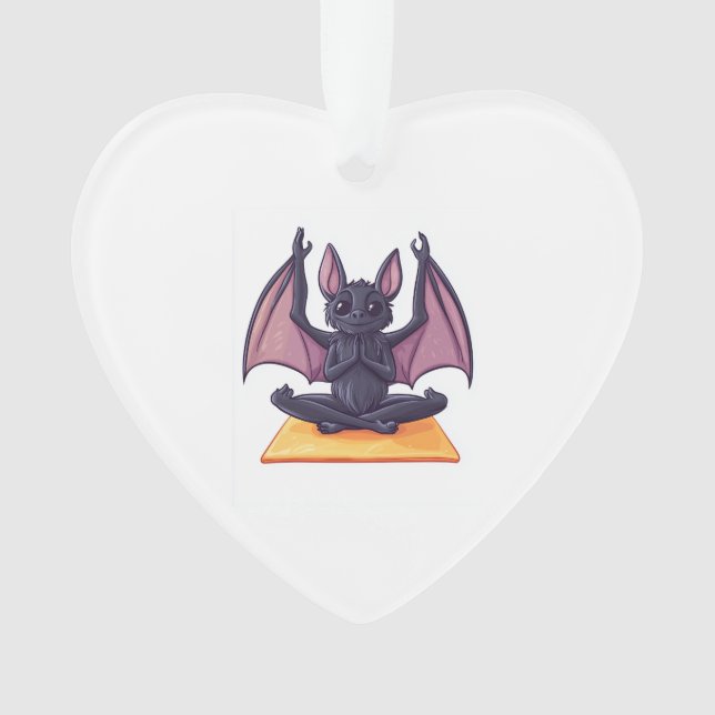 Bat Yoga Flow Ornament (Front)