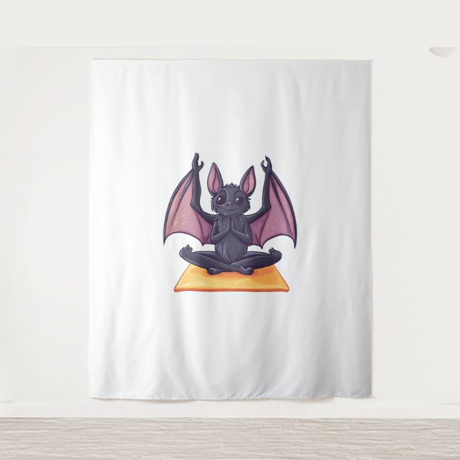 Bat Yoga Flow Tapestry (Front)