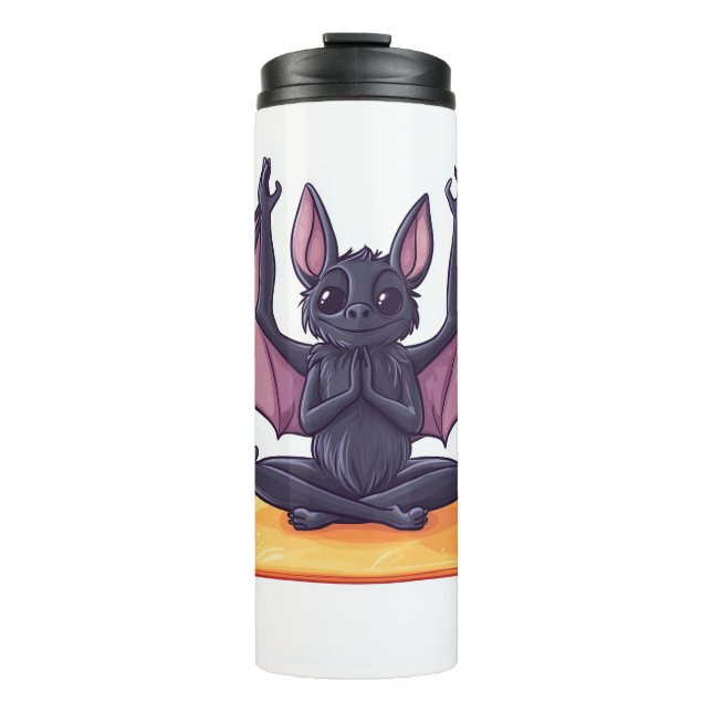 Bat Yoga Flow Thermal Tumbler (Front)