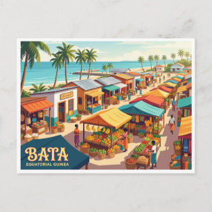Bata Waterfront Market Equatorial Guinea Postcard