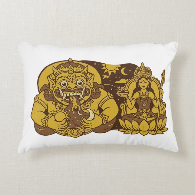 Batara Kala & Dewi Setesuyara Decorative Cushion (Front)