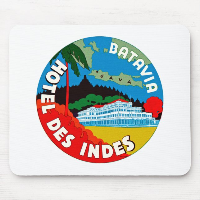 Batavia Hotel Des Indies Mouse Pad (Front)