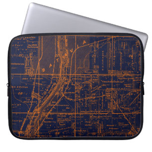 BATAVIA ILLINOIS 1871 MAP FOX RIVER VALLEY LAPTOP SLEEVE