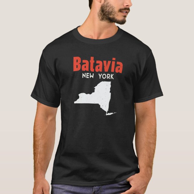 Batavia New York USA State America Travel New York T-Shirt (Front)