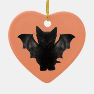 Batcat kitty ceramic tree decoration