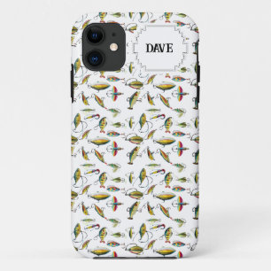 Batch Of Fishing Lures Pattern Customisable Case-Mate iPhone Case