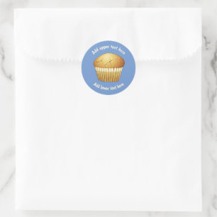 Batch of Muffins - Add 2 lines of custom text to Classic Round Sticker