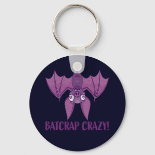 Batcrap Crazy Wacky Cartoon Bat Key Ring
