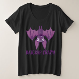 Batcrap Crazy Wacky Cartoon Bat Plus Size T-Shirt