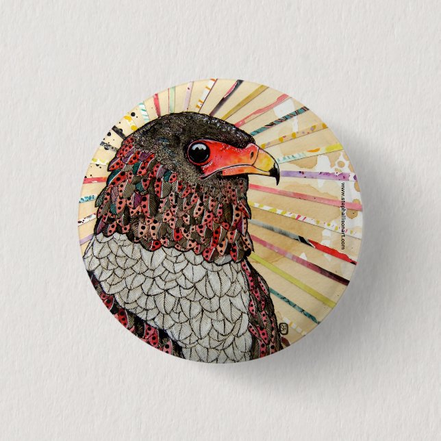 Bateleur Eagle 3 Cm Round Badge (Front)