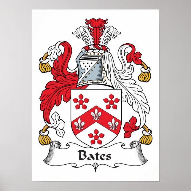 Bates Family Crest Poster (Front)