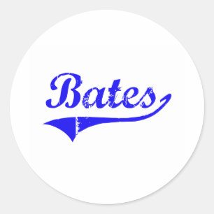 Bates Surname Classic Style Round Sticker