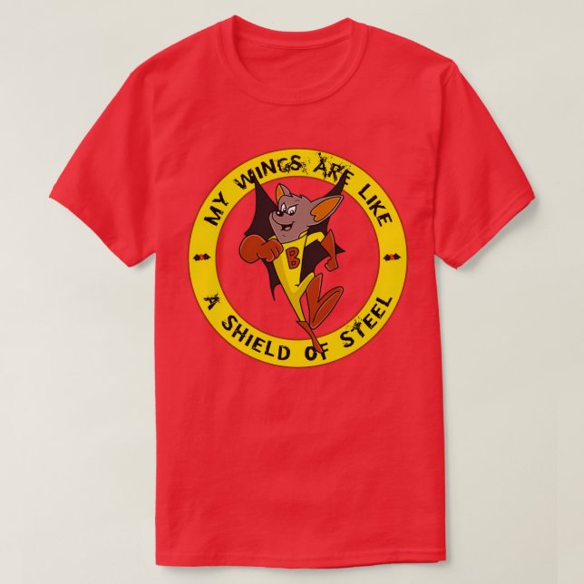 Batfink My Wings Are Like a Shield of Sl T-Shirt (Design Front)