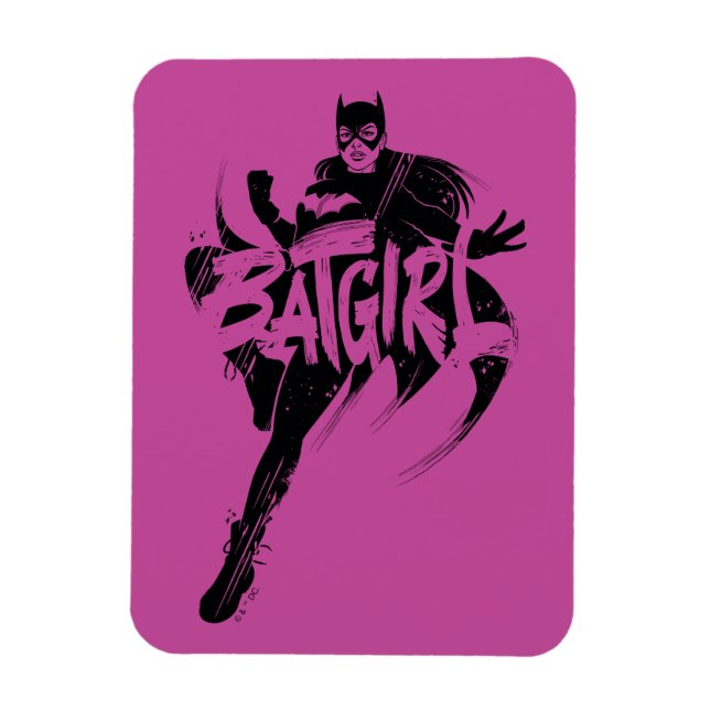 Batgirl Ink Brush Name Magnet (Vertical)