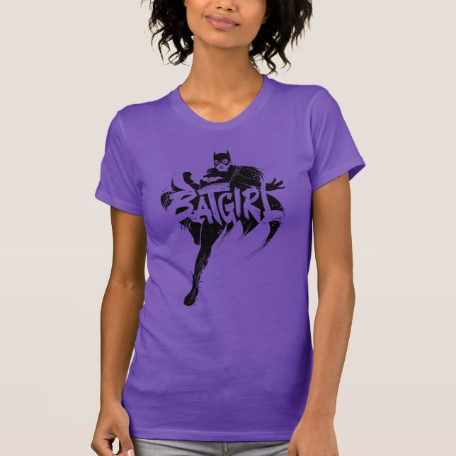 Batgirl Ink Brush Name T-Shirt (Front)