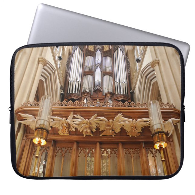 Bath Abbey England Pipe Organ Laptop Sleeve (Front)