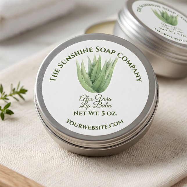 Bath and Body Product Label - aloe vera - white (Creator Uploaded)