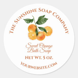 Bath and Body Product Label - Orange