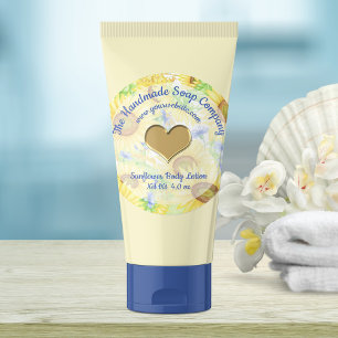 Bath and Body Product Label - Sunflowers - circle