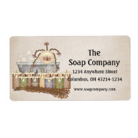 Bath & Body Doll in Tub 2 Return Address Labels