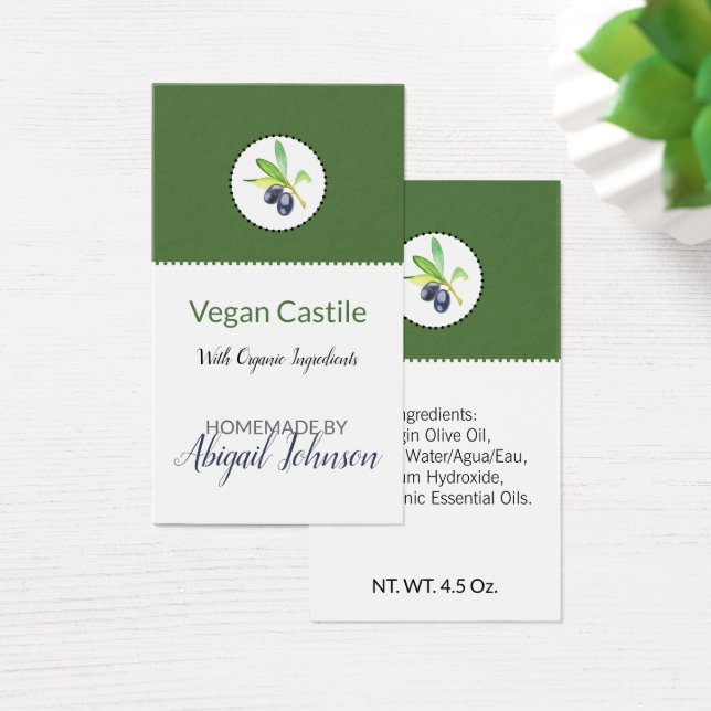 Bath & Body Soap Packaging Olive Oil Gift Tag (Desk)