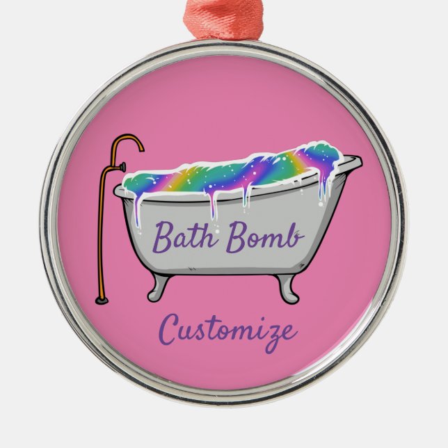 Bath Bomb Babe Thunder_Cove Metal Tree Decoration (Front)
