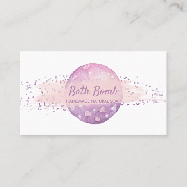 Bath Bomb Natural Soap Spa Business Card (Front)