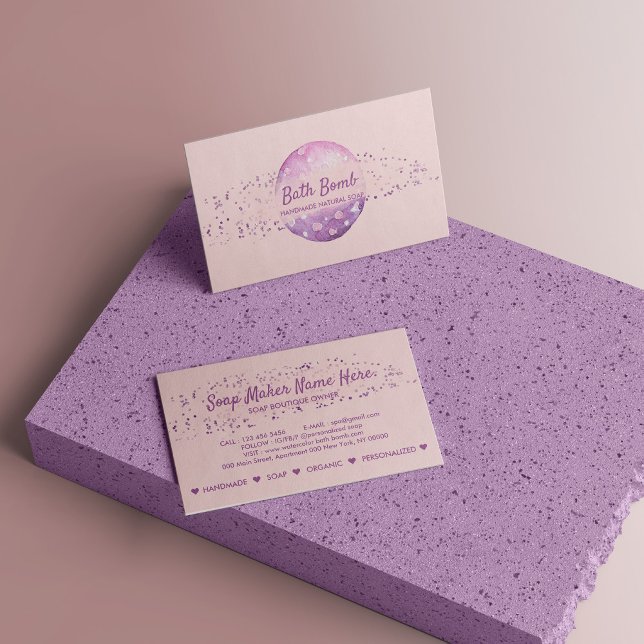 Bath Bomb Natural Soap Spa Sauna Business Card (Bath Bomb Natural Soap Spa Sauna Business Card)