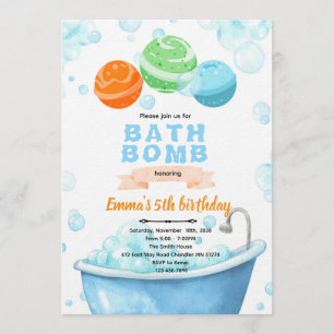 Bath bomb Party Invitation