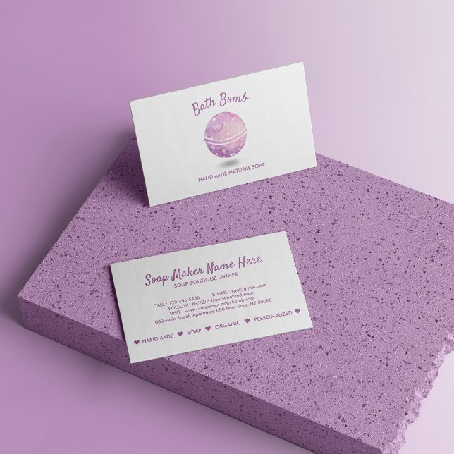 Bath Bomb Spa Natural Soap Business Card (Bath Bomb Spa Natural Soap Business Card)