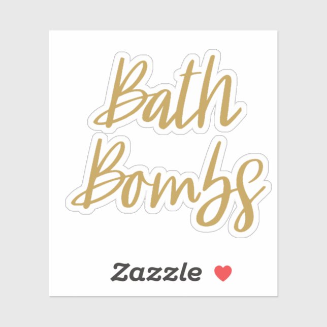 Bath Bombs Storage Sticker (Sheet)