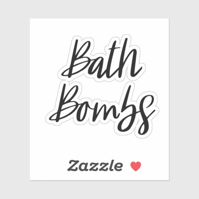 Bath Bombs Storage Sticker (Sheet)