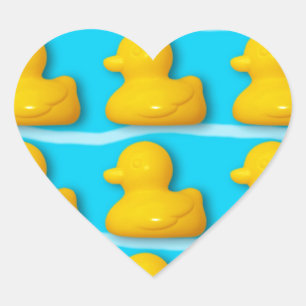 Bath Ducks Heart Sticker