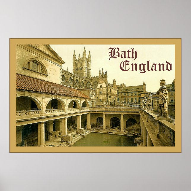 Bath ~ England ~ Vintage Travel Poster (Front)