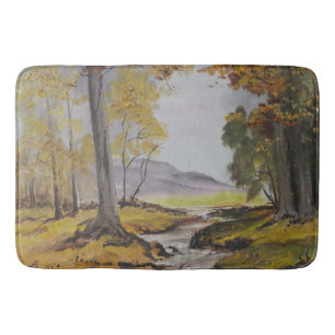 Bath Mat Ann Hayes Painting Forest Stream