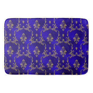 Bath Mat-Blue & Gold Mat