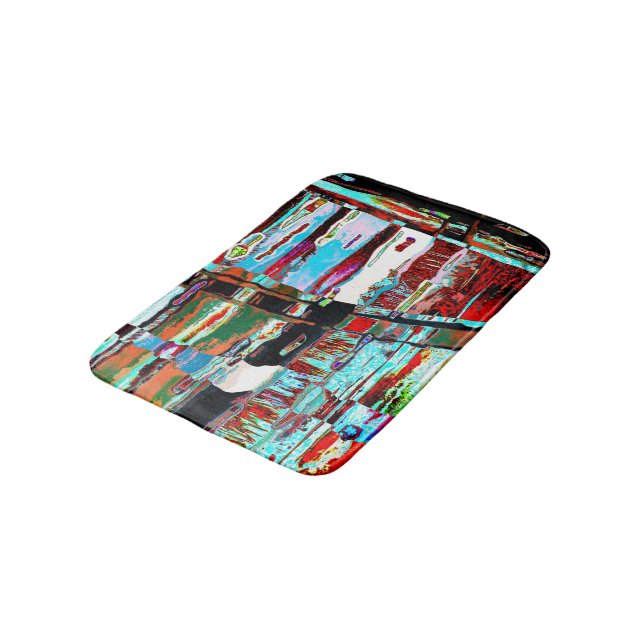 Bath Mat – Collapse Reflection Abstract Design (Angled)