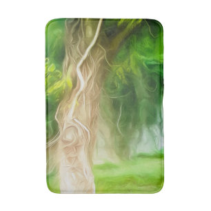 Bath Mat Dream Light Green Tree