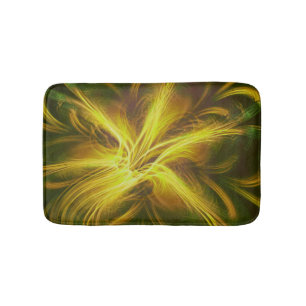 Bath Mat Fractal Flower Yellow Palette