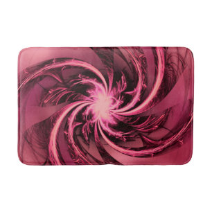 Bath Mat Fractal Twisted Purple & Plum