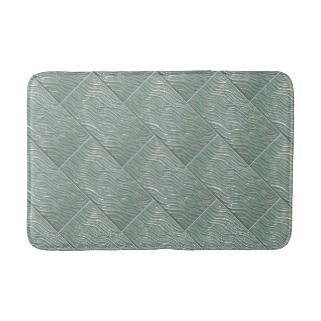  Bath mat green water look (Front)