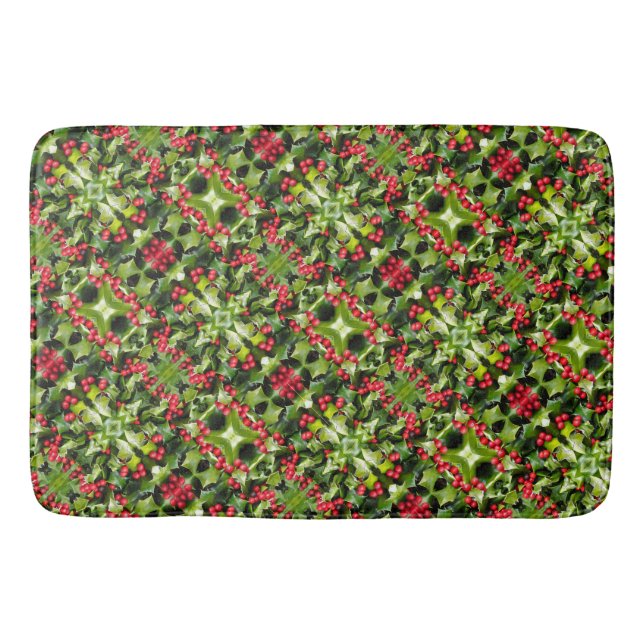 Bath Mat Holly Berries (Front)