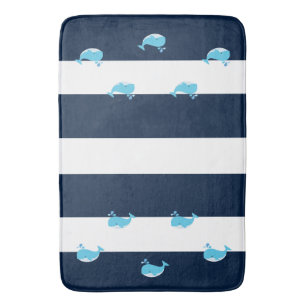 Bath Mat - Light Blue Whale