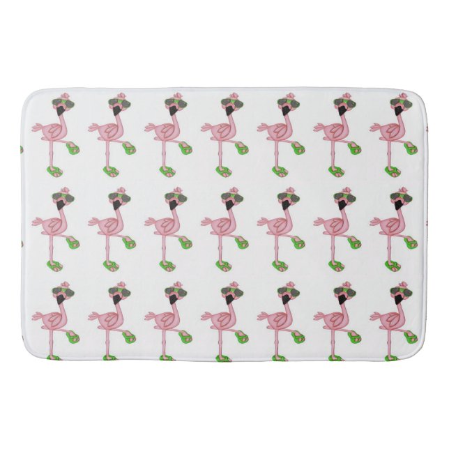 Bath Mat/Pink Flamingos Mat (Front)