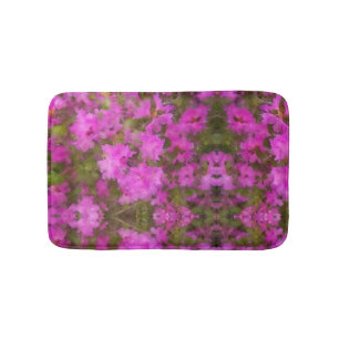 Bath Mat Purple Rhododendrons