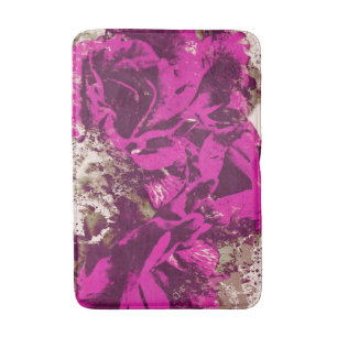 Bath Mat Purple Rose Watercolor