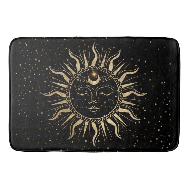 Bath Mat- Sun Moon Stars Mat (Front)