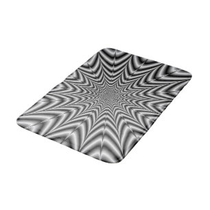 Bath Mat Super Nova in Black and White